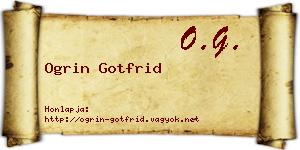 Ogrin Gotfrid névjegykártya
